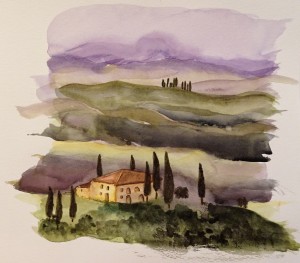 Anne paysage Aquarelle 10-2017              